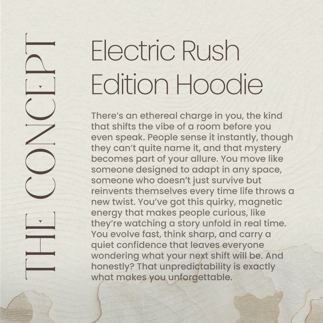 Electric Rush Edition Blue Oversized Hoodie