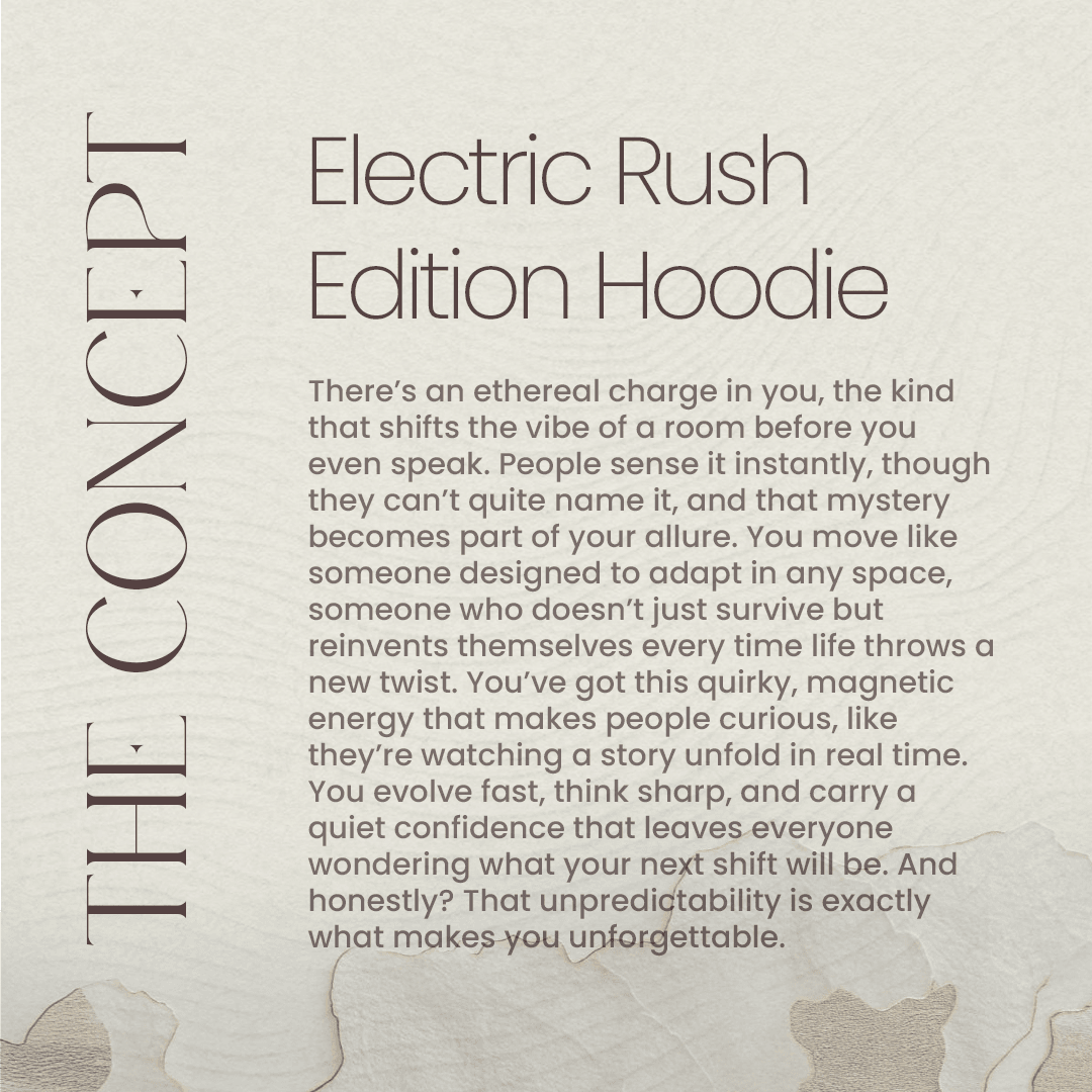 Electric Rush Edition Blue Oversized Hoodie