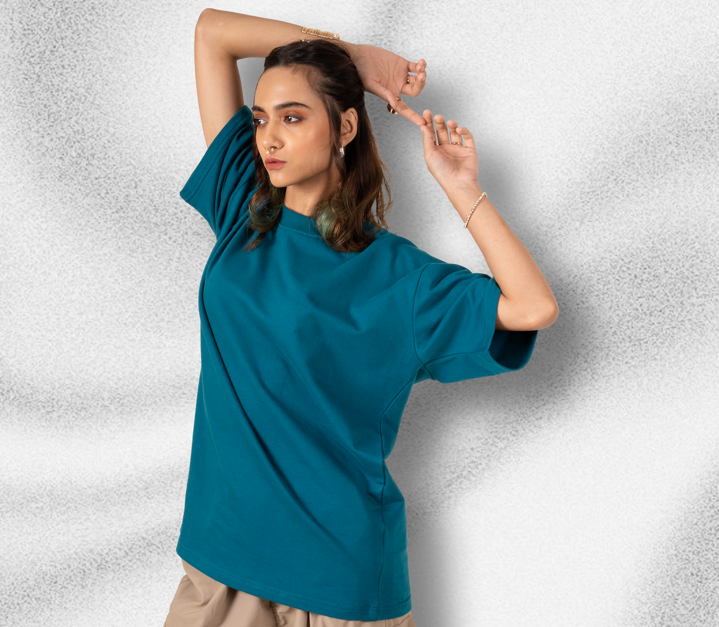 Teal Blue Oversized T-shirt