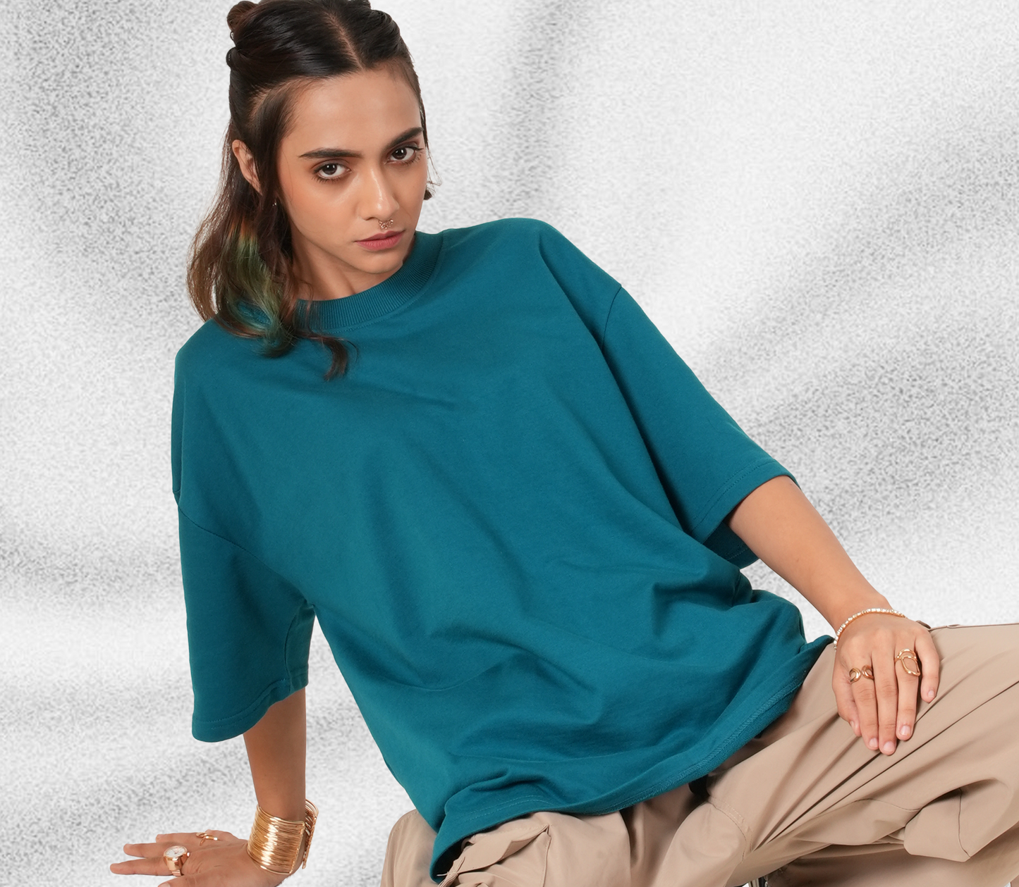 Teal Blue Oversized T-shirt