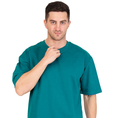 Teal Blue Oversized T-shirt (280 GSM)