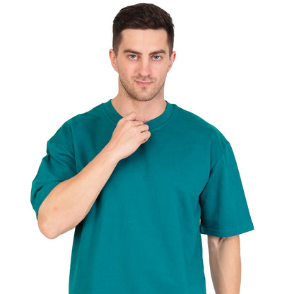 Teal Blue Oversized T-shirt (280 GSM)