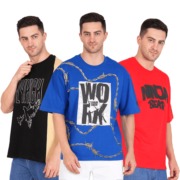 THE TIMELESS SOUL - Pack of 3 Oversized T-shirt Bundle