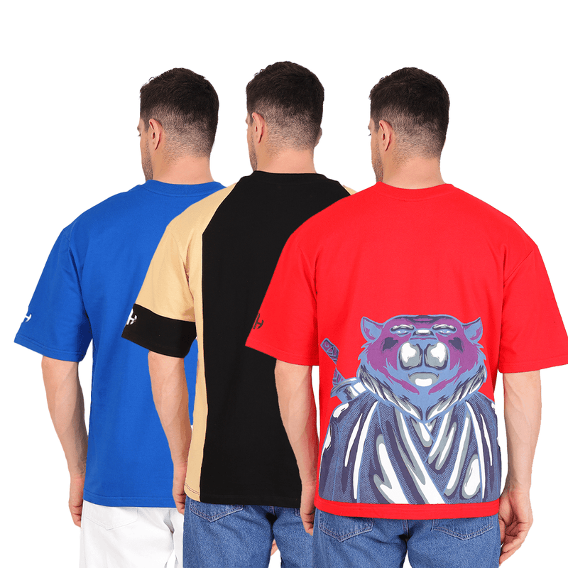 THE TIMELESS SOUL - Pack of 3 Oversized T-shirt Bundle