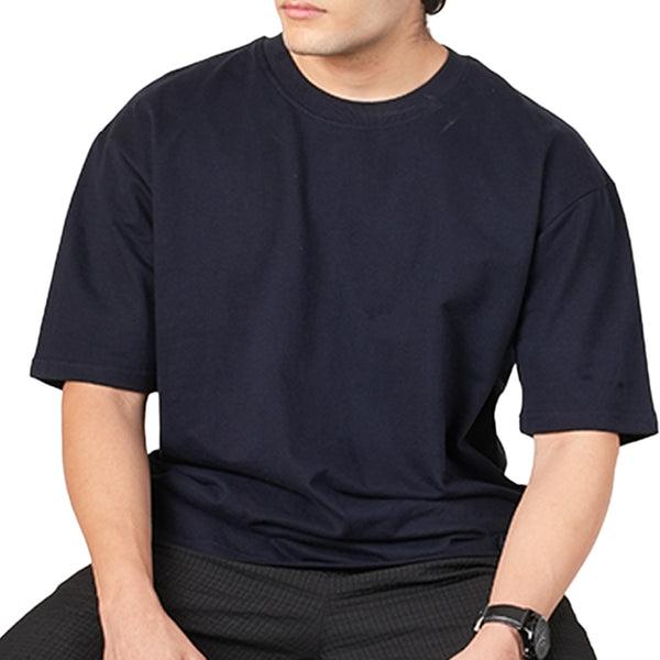 Navy Blue Oversized T-shirt (280 GSM) - second image