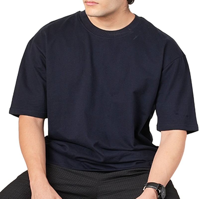 Navy Blue Oversized T-shirt (280 GSM)