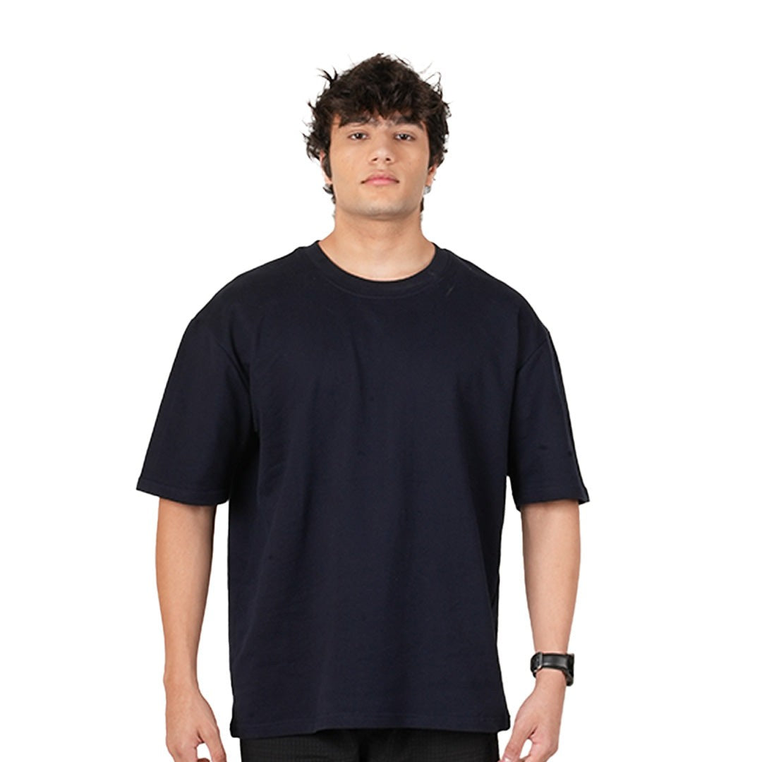Navy Blue Oversized T-shirt (280 GSM)