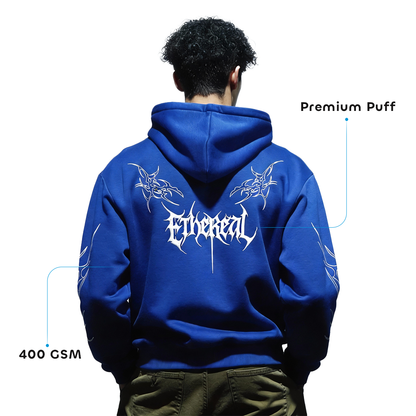 Electric Rush Edition Blue Oversized Hoodie