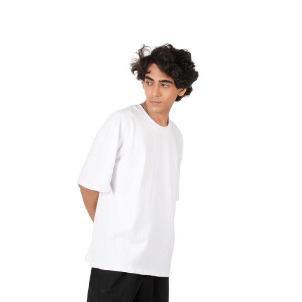 White Oversized T-shirt (260 GSM) - second image