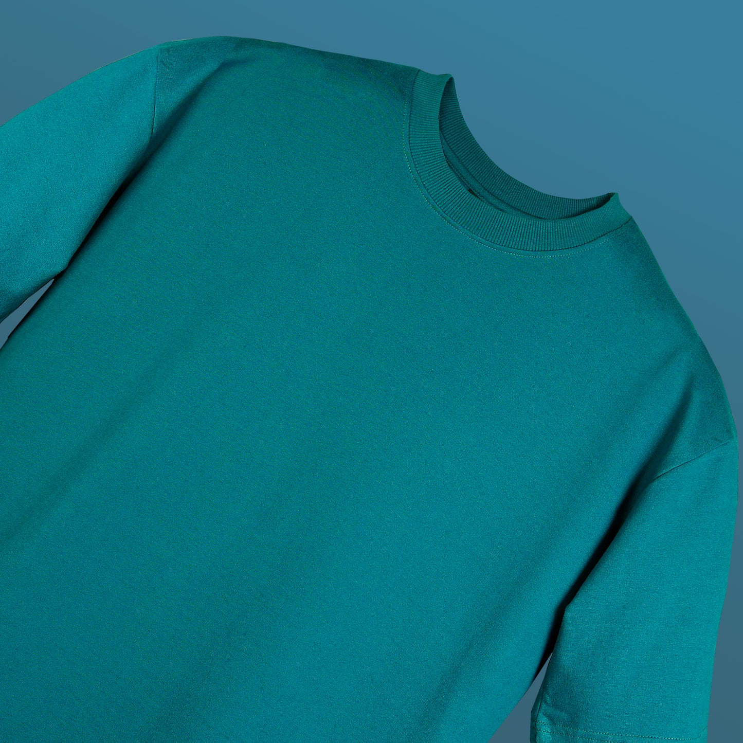 Teal Blue Oversized T-shirt (280 GSM)