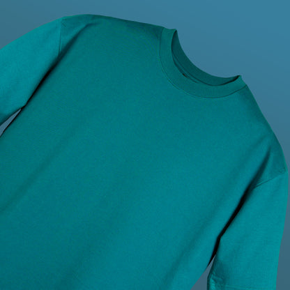 Teal Blue Oversized T-shirt (280 GSM)