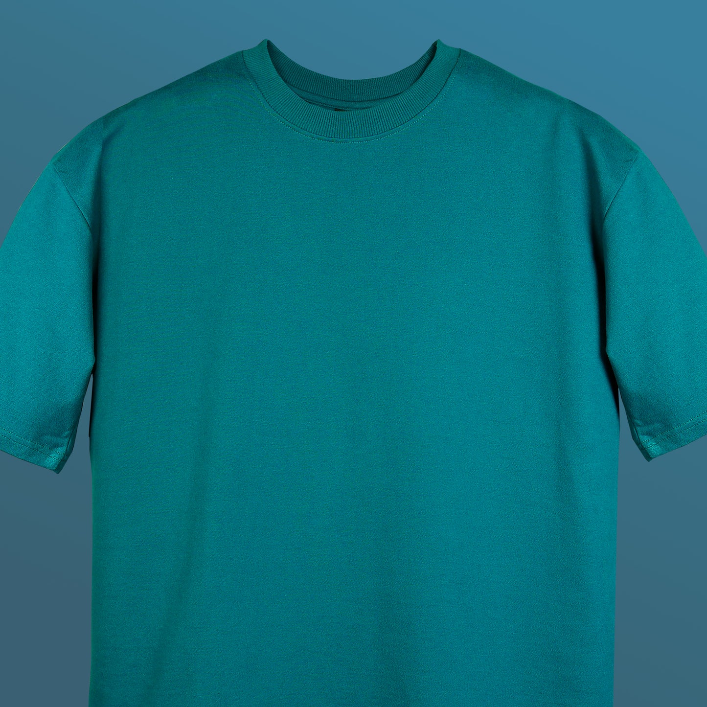 Teal Blue Oversized T-shirt (280 GSM)