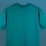 Teal Blue Oversized T-shirt (280 GSM)