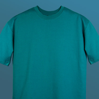 Teal Blue Oversized T-shirt (280 GSM)